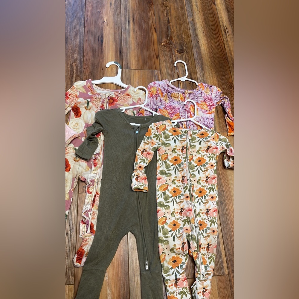 Bamboo footies and bamboo rompers